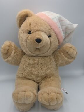 Vtg 1986 Chosun Heart To Heart Plush Pajama Bear With Heartbeat 17"- Untested